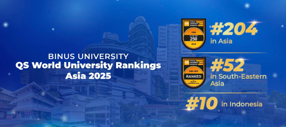 BINUS UNIVERSITY Rises 20 Positons in QS World University Rankings Asia